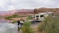 Beautiful sandstone cliffs at glen canyon arizona