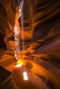 - Beautiful  of sandstone formations in upper Antelope Canyon, Page, Arizona, USA Royalty Free Stock Photo