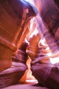 - Beautiful  of sandstone formations in upper Antelope Canyon, Page, Arizona, USA Royalty Free Stock Photo