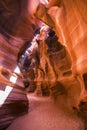 - Beautiful  of sandstone formations in upper Antelope Canyon, Page, Arizona, USA Royalty Free Stock Photo