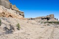 Beautiful sandstone rock formations along scenic state route 24 in Utah, USA Royalty Free Stock Photo