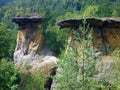 Beautiful sandstone tower formations in czech republic