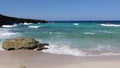 Sandy beach in Aruba. Royalty Free Stock Photo