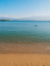 Beautiful sandy beach, clear blue sea and relaxing atmosphere