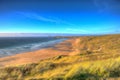 Beautiful sandy beach Cornwall Perran Sands Perranporth UK Royalty Free Stock Photo