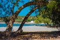 A beautiful sandy beach in Istron, Crete, Greece