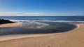 Beautiful sandy beach of Lake Cathie, NSW, Australia