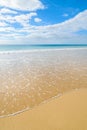 Beautiful sandy beach in Morro Jable town, Fuerteventura island Royalty Free Stock Photo