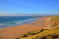 Beautiful sandy beach Perran Sands Perranporth Cornwall Royalty Free Stock Photo