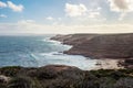 Beautiful sandy beach at Pot Alley in Kalbarri National Park in Western Australia viewed from Eagle Gorge Royalty Free Stock Photo