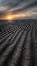 Beautiful sandy beach with a sea during the low tide Royalty Free Stock Photo