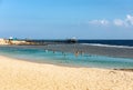 Beautiful sandy beach and seascape - Red Sea near Marsa Alam Egypt Africa Royalty Free Stock Photo