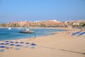 Beautiful sandy De Las Vistas beach on tenerife island.