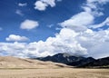 Beautiful Sangre de Cristo Mountains at Great Sand Dunes National Park in Alamosa, Colorado, USA Royalty Free Stock Photo