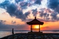 Beautiful sunrise on Pantai Beach at bali , Indonesia Royalty Free Stock Photo