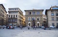 Beautiful Santa Croce Square in the city of Florence - FLORENCE / ITALY - SEPTEMBER 12, 2017