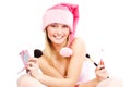 Beautiful Santa helper Royalty Free Stock Photo