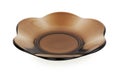 Beautiful saucer of clear brown glass