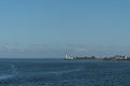 Saybrook Point and Lynde Point lighthouse at sunset, Connecticut Royalty Free Stock Photo