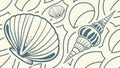 Beautiful Scallop Shell on Sandy Beach Texture, vector design Generative AI Royalty Free Stock Photo