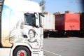 Beautiful Scania truck with personal painting portrait