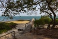 Beautiful scene at the beach in the Orango Island, Guinea Bissau; Royalty Free Stock Photo