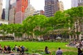 Beautiful scene in Bryant Park ,Manhattan in Newyork