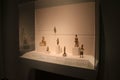 Beautiful scene of Chinese artifacts in large glass case,Cleveland Art Museum,Ohio,2016