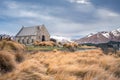 Beautiful scene of Church of good Shepherd in the winter morning Royalty Free Stock Photo