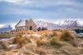 Beautiful scene of Church of good Shepherd in the winter morning Royalty Free Stock Photo