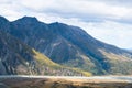 Beautiful scene green nature and rocky mountain with glacier over the Mt Cook National park I