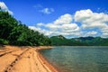 A beautiful scene of heron island on lianhua lake