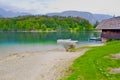 Beautiful scene in lake bohinj, Slovenia