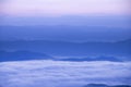 beautiful scene, mountain vew has a beautiful morning mist Royalty Free Stock Photo