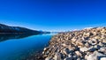 Beautiful scene near Lake Takapo New Zealand during holiday.