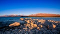 Beautiful scene near Lake Takapo New Zealand during holiday.