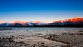 Beautiful scene near Lake Takapo New Zealand during holiday.