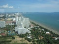 Beautiful scene from Pattaya tower ocean Royalty Free Stock Photo