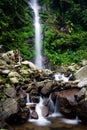 Beautiful scene of Semirang Waterfall with lovely smooth water. A Waterfall which is a tourist destination in the city of Ungaran