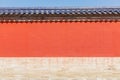 Beautiful Scene of Temple of Heaven red walls Royalty Free Stock Photo