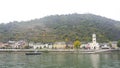 beautiful sceneries, historical houses castles , commercial ships along Rhine Danube river