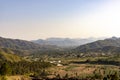 Beautiful scenery of agriculture fields in the valley