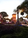 Beautiful scenery with the ancient building at the theme park malacca Royalty Free Stock Photo