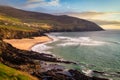 Beautiful scenery of the Atlantic Ocean coastline on Dingle Peninsula, County Kerry, Ireland Royalty Free Stock Photo