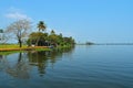 Beautiful scenery of backwaters of Alleppey Royalty Free Stock Photo