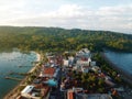 Beautiful scenery beach drone view.