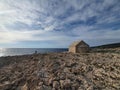 Beautiful scenery of a blue sea and the view from the Punta Planka in Croatia