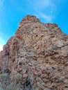 Beautiful scenery of caldera of Teide volcano in San Roques de Garcia, Tenerife. SpainRocks and lava in caldera of Teide volcano Royalty Free Stock Photo