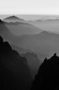 Sunset in Mount Huangshan Royalty Free Stock Photo