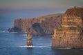 Beautiful scenery at Cliffs of Moher in County Clare, Ireland Royalty Free Stock Photo